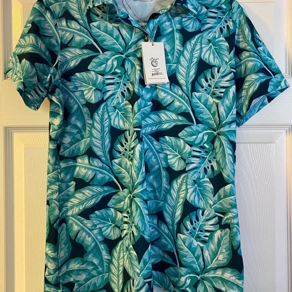 Kenny Flowers Womens Golf Polo - Wailea print - XL